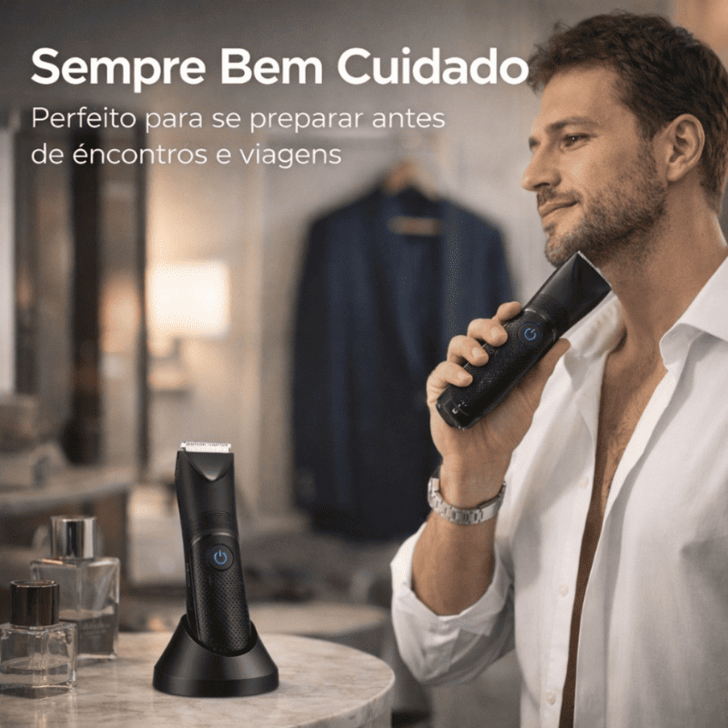 BarberMen™ - Aparador Masculino Profissional com Tecnologia Anti-Corte