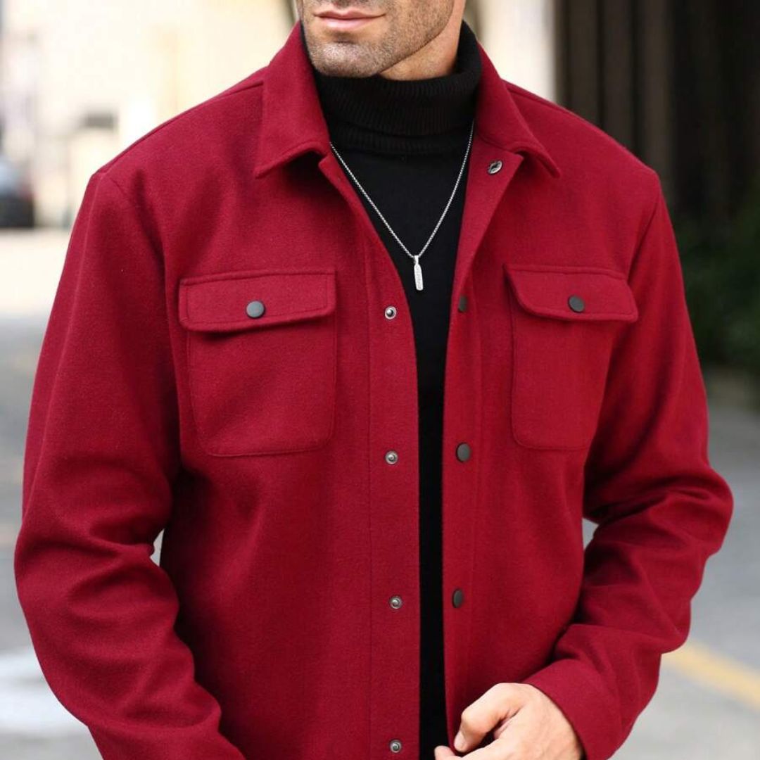 Jaqueta Masculina Casual Vermelha VIE255