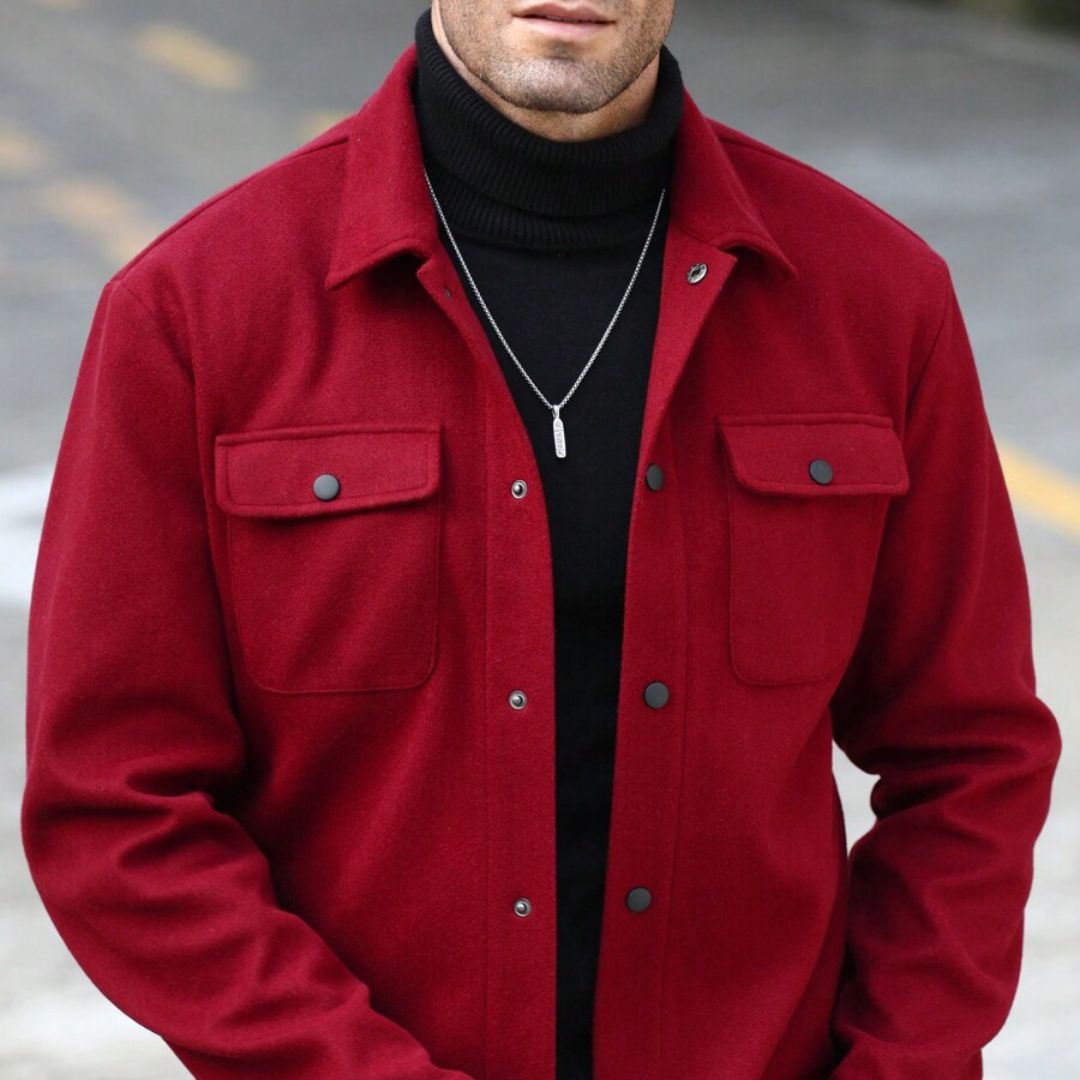 Jaqueta Masculina Casual Vermelha VIE255