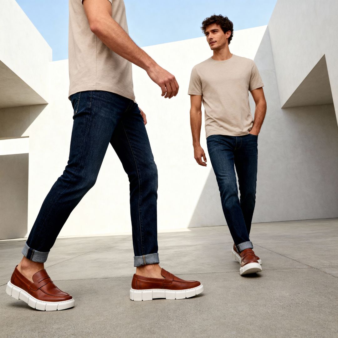 Mocassim Masculino Loafer Sola Alta Estilo Britânico