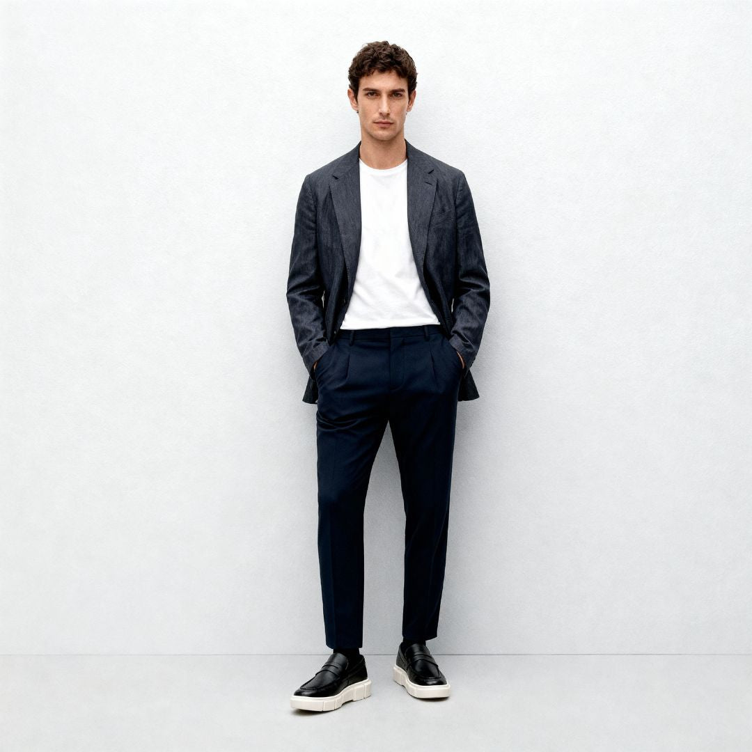 Mocassim Masculino Loafer Sola Alta Estilo Britânico