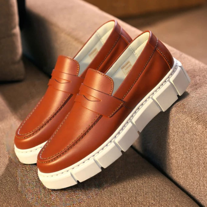 Mocassim Masculino Loafer Sola Alta Estilo Britânico