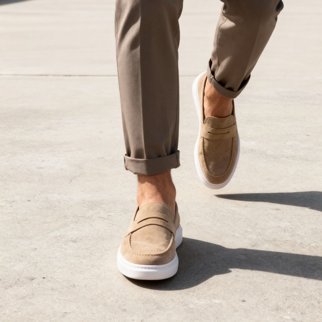 Sapato Mocassim Masculino Loafer Areia